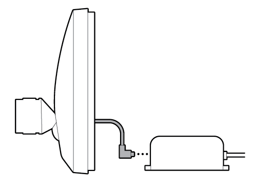 Illustration to show plugging the USB-C cable in the junction box cover mount into the adapter.