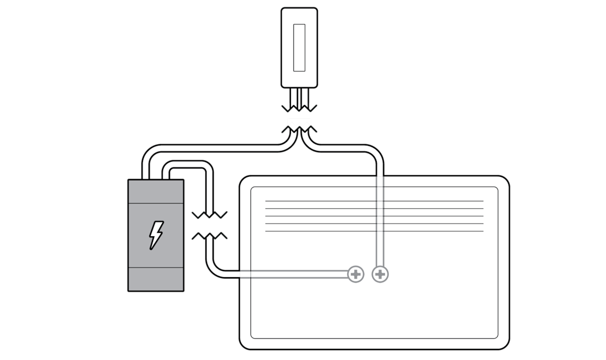 Diagram of electrical installation and wiring